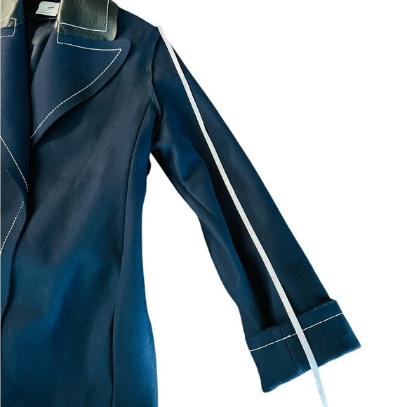 EDUN WOMEN’S NAVY WOOL MID LENGTH COAT SIZE MEDIUM - Picture 14 of 15